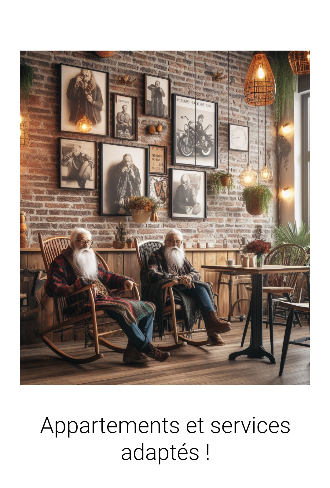 a man sitting in a rocking chair with a dog